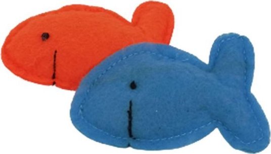 Katten speelgoed - Vissen - Vilt - Blauw/Oranje Katten speelgoed - Vissen - Vilt - Blauw/Oranje