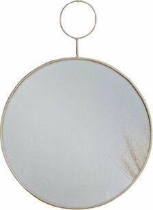 Spiegel RIKKI - Goud - Minimalistisch - Tijdloos - Rond - 32 x 41 cm - Maat M Spiegel RIKKI - Goud - Minimalistisch - Tijdloos - Rond - 32 x 41 cm - Maat M