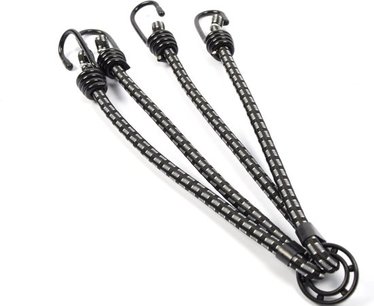 Snelbinder met spinhaak - 45cm - 4 stuks - Bagagespin - Bungee touw - Bagagedrager - Zwart/Wit Snelbinder met spinhaak - 45cm - 4 stuks - Bagagespin - Bungee touw - Bagagedrager - Zwart/Wit