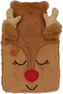 Rendier warmwaterkruik - Extra warm - Fluffy kruik - Bruin - Polyester - Kerst - Feestdagen Rendier warmwaterkruik - Extra warm - Fluffy kruik - Bruin - Polyester - Kerst - Feestdagen