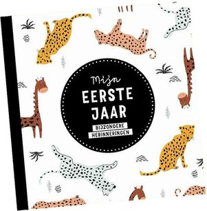 Foto album / Fotoboek - Wit - Dieren - Hard cover - Mijn eerste jaar - Baby - Meisjes / Jongens - Geboorteboek Foto album / Fotoboek - Wit - Dieren - Hard cover - Mijn eerste jaar - Baby - Meisjes / Jongens - Geboorteboek