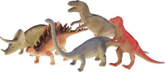 Speelgoed Dino's - Multicolor - Dinosaurussen - Kunststof - Set van 5 - 3+ Speelgoed Dino's - Multicolor - Dinosaurussen - Kunststof - Set van 5 - 3+