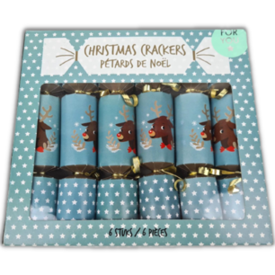 Christmas Crackers - Party Crackers - Mini Kerstmis Spel Luxe - Kerstspel - Wie ben ik - Kerst Musthave - Groen / Petrol / Blauw - Rendier - - Set van 6 Christmas Crackers - Party Crackers - Mini Kerstmis Spel Luxe - Kerstspel - Wie ben ik - Kerst Musthave - Groen / Petrol / Blauw - Rendier - - Set van 6