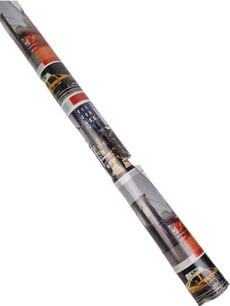Cadeaupapier - Inpakpapier - New York City - Zwart/Grijs - Metaalfolie - 70 x 200 cm - Set van 2 - Feestdagen - Kerst Cadeaupapier - Inpakpapier - New York City - Zwart/Grijs - Metaalfolie - 70 x 200 cm - Set van 2 - Feestdagen - Kerst