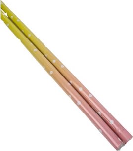 Cadeaupapier - Inpakpapier - Geel/Roze- Stippen - Metaalfolie - 70 x 200 cm - Set van 2 - Feestdagen - Kerst Cadeaupapier - Inpakpapier - Geel/Roze- Stippen - Metaalfolie - 70 x 200 cm - Set van 2 - Feestdagen - Kerst