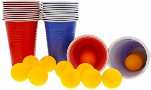 Bierpong Spel - Multicolor - Kunststof - 48 Delig Bierpong Spel - Multicolor - Kunststof - 48 Delig