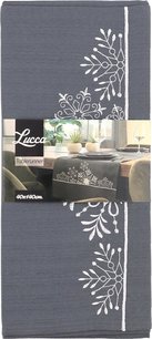 Kerst tafelloper JOHNNY - Grijs/Wit - Polyester - 40x140cm - Rechthoek - Feestdagen - Kerst Kerst tafelloper JOHNNY - Grijs/Wit - Polyester - 40x140cm - Rechthoek - Feestdagen - Kerst