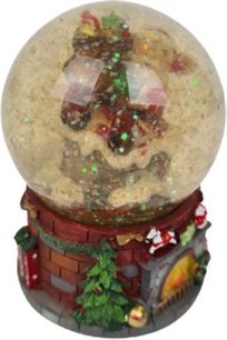 Sneeuwbol - Kerstman sneeuwbol - Rood met glitters water - Feesterlijk - Glas - Schudbol - Ø6 cm Sneeuwbol - Kerstman sneeuwbol - Rood met glitters water - Feesterlijk - Glas - Schudbol - Ø6 cm