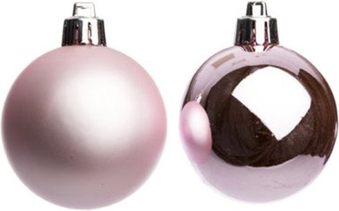 Luxe Kerstballen Set - Roze - Glans / Mat - Kunststof - Ø 6 cm - Set van 12 - Kerst - Kerstbal - Kerstboom Luxe Kerstballen Set - Roze - Glans / Mat - Kunststof - Ø 6 cm - Set van 12 - Kerst - Kerstbal - Kerstboom