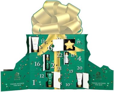 Vegan Adventskalender - Spa Exclusives - Skincare & Beauty - Groen / Goud - Karton - Kerst Cadeau - 24 Vakjes - Adventkalender - Advent kalender Vegan Adventskalender - Spa Exclusives - Skincare & Beauty - Groen / Goud - Karton - Kerst Cadeau - 24 Vakjes - Adventkalender - Advent kalender