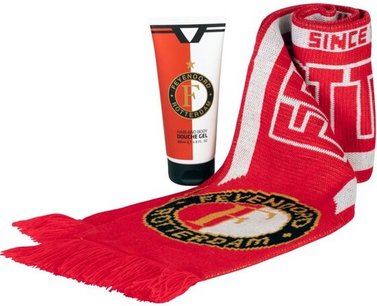Feyenoord geschenkset - Douchegel - Fansjaal - Rood/Wit - 200ml - Cadeau - Feestdagen - Voetbal Feyenoord geschenkset - Douchegel - Fansjaal - Rood/Wit - 200ml - Cadeau - Feestdagen - Voetbal