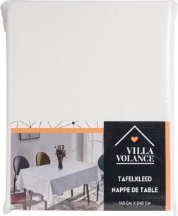 Tafelkleed VOLENCIA - Créme Wit - Katoen / Polyester - 240 x 140 cm - Tafel - Kleed - Kerst - Feestdagen - Keuken - Eten - Laken Tafelkleed VOLENCIA - Créme Wit - Katoen / Polyester - 240 x 140 cm - Tafel - Kleed - Kerst - Feestdagen - Keuken - Eten - Laken