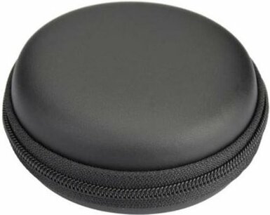 Oortjes opberg hoesje - Zwart - Case - Oordop etui - Organizer - Voor oordopjes en laadkabels - USB - Rond - Oortjes opberg hoesje - Zwart - Case - Oordop etui - Organizer - Voor oordopjes en laadkabels - USB - Rond -