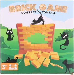 Brick Game Laat Tom Niet Vallen - Oranje / Zwart - Balansspel - Kunststof - Twee spelers - 25 x 25 x 6 cm - 3+ Brick Game Laat Tom Niet Vallen - Oranje / Zwart - Balansspel - Kunststof - Twee spelers - 25 x 25 x 6 cm - 3+