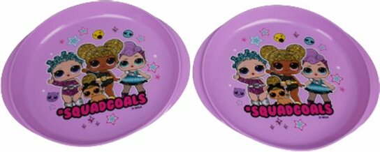 L.O.L. Surprise kinderservies dinerbord - Roze / Multicolor - Kunststof - ø 20,5 cm - Set van 2 - Servies - Kinderservies - Bordje - Eten - L.O.L. - Cadeau L.O.L. Surprise kinderservies dinerbord - Roze / Multicolor - Kunststof - ø 20,5 cm - Set van 2 - Servies - Kinderservies - Bordje - Eten - L.O.L. - Cadeau