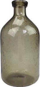 Vaasje Noor met druppel motief - Transparant / bruin groen - Glas - Ø 11 x h 21 cm Vaasje Noor met druppel motief - Transparant / bruin groen - Glas - Ø 11 x h 21 cm