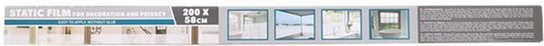 Inkijk werende raamfolie - Transparant - Folie - 200 x 58 cm - Set van 2 - Raam - Ramen - Privacy - Folie - Raamfolie - Raamsticker Inkijk werende raamfolie - Transparant - Folie - 200 x 58 cm - Set van 2 - Raam - Ramen - Privacy - Folie - Raamfolie - Raamsticker