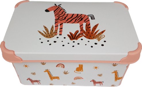 Opbergdoos RAYVEN Zebra- Box - Doos - Organizer - Roze - Kunststof - 28,5 x 19 x 13 cm Opbergdoos RAYVEN Zebra- Box - Doos - Organizer - Roze - Kunststof - 28,5 x 19 x 13 cm