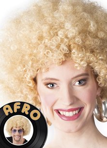 Afro Pruik - Blond - Synthetisch - One Size - Carnaval - Feest - Halloween Afro Pruik - Blond - Synthetisch - One Size - Carnaval - Feest - Halloween