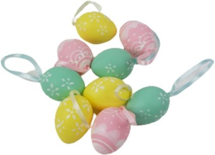 Hangeitjes Pasen - Multicolor - Set van 9 - Easter - Feest - Decoratie - Happy Hangeitjes Pasen - Multicolor - Set van 9 - Easter - Feest - Decoratie - Happy