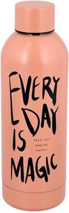 Thermofles RAYYAN "Everyday Is Magic" - Oud Roze - Metaal - 500 ml - Drinken - Waterfles - Thermoskan - Thermosfles - Fles Thermofles RAYYAN "Everyday Is Magic" - Oud Roze - Metaal - 500 ml - Drinken - Waterfles - Thermoskan - Thermosfles - Fles
