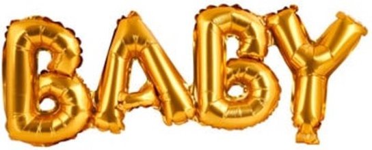 Geboorte Party Ballon - BABY - Goud - Folieballon - Baby Shower - 1 Stuk - 21 cm Geboorte Party Ballon - BABY - Goud - Folieballon - Baby Shower - 1 Stuk - 21 cm