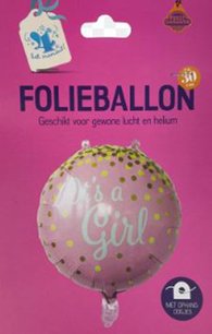 Geboorte Party Ballon - IT IS A GIRL - Roze / Goud - Baby Shower - Folieballon - 1 Stuk - Ophangoogjes Geboorte Party Ballon - IT IS A GIRL - Roze / Goud - Baby Shower - Folieballon - 1 Stuk - Ophangoogjes