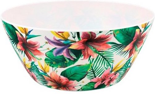 Schaaltje met plant en bloem print SANDER - Geel / Roze / Groen - Melamine - ⌀ 15 x h 7 cm - Set van 2 - Schaaltje - Bestek - Eten - Diner Schaaltje met plant en bloem print SANDER - Geel / Roze / Groen - Melamine - ⌀ 15 x h 7 cm - Set van 2 - Schaaltje - Bestek - Eten - Diner