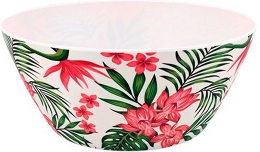 Schaaltje met plant en bloem print SANDER - Roze / Groen - Melamine - ⌀ 15 x h 7 cm - Set van 2 - Schaaltje - Bestek - Eten - Diner Schaaltje met plant en bloem print SANDER - Roze / Groen - Melamine - ⌀ 15 x h 7 cm - Set van 2 - Schaaltje - Bestek - Eten - Diner