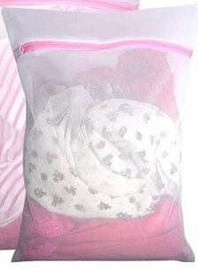 Waszakken - Wit / Roze - Polyester - 20 x 29 & 30 x 39 cm Waszakken - Wit / Roze - Polyester - 20 x 29 & 30 x 39 cm