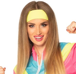 Hoofdband neon - Neon Geel - Nylon / Elastaan Hoofdband neon - Neon Geel - Nylon / Elastaan