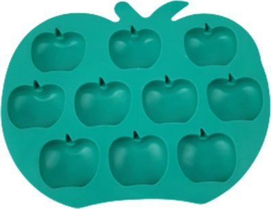 IJsblokjes vorm Appels - Turquoise - Siliconen - 17 x 13 x 2 cm IJsblokjes vorm Appels - Turquoise - Siliconen - 17 x 13 x 2 cm
