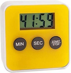 Timer Met Magneet - Wit / Rood / Geel - Kunststof / Magneet - Assorti Timer Met Magneet - Wit / Rood / Geel - Kunststof / Magneet - Assorti