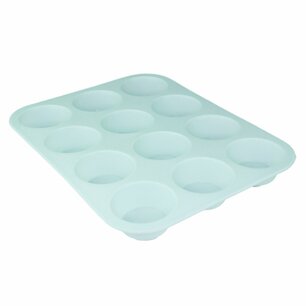 12-Muffinbakvorm PUCK - Groen - Siliconen