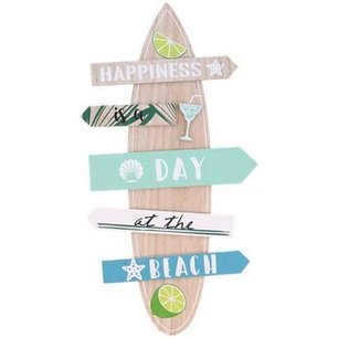 Beach surf tekstbord AMOHA - Blauw - Hout - 30 x 30 cm Beach surf tekstbord AMOHA - Blauw - Hout - 30 x 30 cm