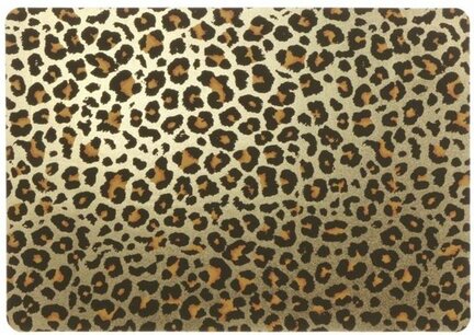Placemat Panter print ASA - Oranje / Goud / Zwart - Kunststof - 45 x 30 cm - Set van 2 Placemat Panter print ASA - Oranje / Goud / Zwart - Kunststof - 45 x 30 cm - Set van 2