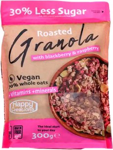 Geroosterde Granola - Framboos / Bramen - Set van 2 zakken - Superfood - 300 gram - Minder Suiker - Healthy Lifestyle - Ontbijt Muesli Geroosterde Granola - Framboos / Bramen - Set van 2 zakken - Superfood - 300 gram - Minder Suiker - Healthy Lifestyle - Ontbijt Muesli