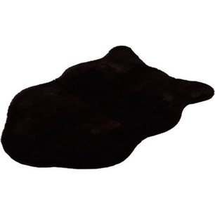 Mini Schapenvacht Willa - Decoratief Imitatiebont Kleedje - Zwart - Dierenvel - Polyester - 55 x 38 cm - Mini Schapenvacht Willa - Decoratief Imitatiebont Kleedje - Zwart - Dierenvel - Polyester - 55 x 38 cm -
