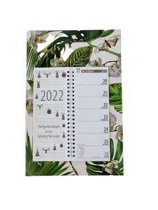 Weekomlegkalender - Palmblad - Groen / Wit - Kalender - Jaarkalender - 32 x 21 cm Weekomlegkalender - Palmblad - Groen / Wit - Kalender - Jaarkalender - 32 x 21 cm