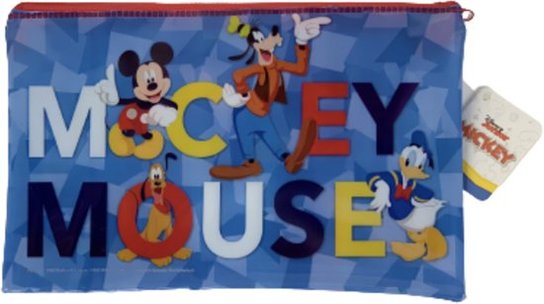 Disney Etui Mickey Mouse - 24x15cm - Blauw Disney Etui Mickey Mouse - 24x15cm - Blauw