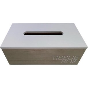 Moderne Tissuebox / Tissuehouder PARKER - Strak Design - Wit - Hout - 25 x 14 x 9 cm Moderne Tissuebox / Tissuehouder PARKER - Strak Design - Wit - Hout - 25 x 14 x 9 cm