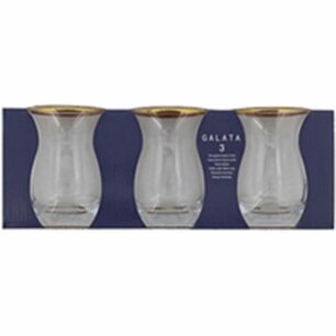 Turkse theeglazen - Thee Glazen - Goud - Drinkglazen - Set van 3 Turkse theeglazen - Thee Glazen - Goud - Drinkglazen - Set van 3