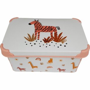 Opbergdoos RAYVEN Zebra- Box - Doos - Organizer - Roze - Kunststof - 28,5 x 19 x 13 cm Opbergdoos RAYVEN Zebra- Box - Doos - Organizer - Roze - Kunststof - 28,5 x 19 x 13 cm