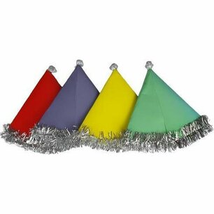 Feesthoedjes - Multicolor - 4 stuks Feesthoedjes - Multicolor - 4 stuks