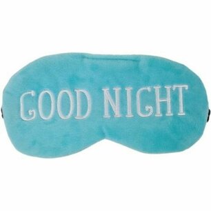 Slaapmasker - Sleep Well - Blauw - Pluche - One size - Good Night Slaapmasker - Sleep Well - Blauw - Pluche - One size - Good Night