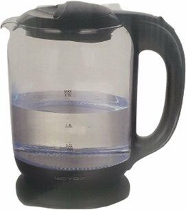 Waterkoker WATERHOUSE - Glazen Waterkoker met Led verlichting - Zwart - 2200W - 1,7 Liter - Glas Waterkoker WATERHOUSE - Glazen Waterkoker met Led verlichting - Zwart - 2200W - 1,7 Liter - Glas
