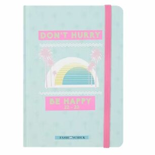 Agenda "Don't Hurry Be Happy" FASHIONCHICK 2022-2023 - Blauw / Roze - Karton / Papier - 12,5 x 17,5 x 1,5 cm - Agenda - Schoolagenda - Back To School - Back2school - Campus - School Agenda "Don't Hurry Be Happy" FASHIONCHICK 2022-2023 - Blauw / Roze - Karton / Papier - 12,5 x 17,5 x 1,5 cm - Agenda - Schoolagenda - Back To School - Back2school - Campus - School