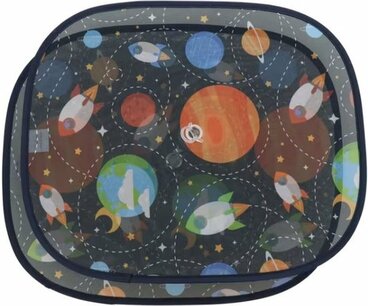 Auto zonnescherm GALAXY - Donkerblauw / Multicolor - Kunststof - 36 x 45 cm - 2 Stuks - Vakantie - Auto - Zonneschermen Auto zonnescherm GALAXY - Donkerblauw / Multicolor - Kunststof - 36 x 45 cm - 2 Stuks - Vakantie - Auto - Zonneschermen