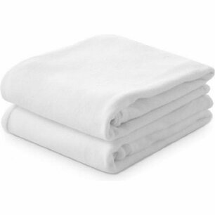 Fleece deken THIBAUT - Wit - Polyester / Katoen - 130 x 160 cm - Deken - Dekentje - Thuis - Huis Fleece deken THIBAUT - Wit - Polyester / Katoen - 130 x 160 cm - Deken - Dekentje - Thuis - Huis