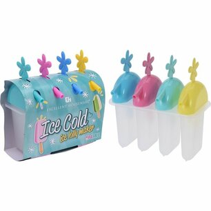 IJslollie maker ijsjes maker - Multicolor / Transparant - Kunststof - Geschikt voor 4 ijsjes - Eten - IJs - IJsje - IJslollie IJslollie maker ijsjes maker - Multicolor / Transparant - Kunststof - Geschikt voor 4 ijsjes - Eten - IJs - IJsje - IJslollie